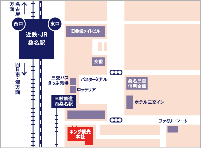桑名本社のマップ